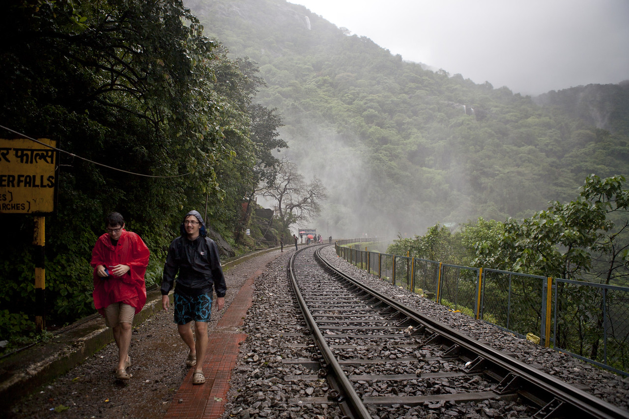 The railway tracks near the Dudhsagar waterfalls